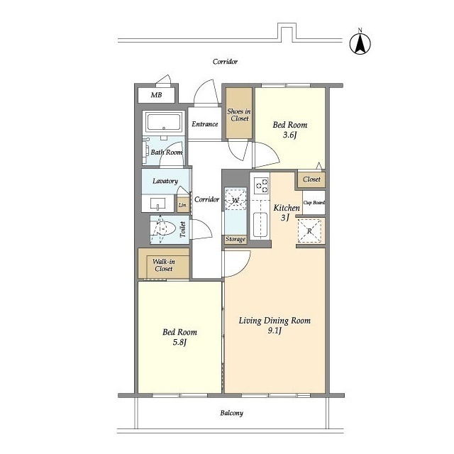 ＲＥＳＴＡ目黒 103号室の間取り図